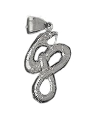 Clevereves 14K White Gold Pendant Snake 10.5 - Gram(s)