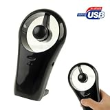 LUPO Ultra Quiet Mini USB / Battery Fan with Stand - BLACK Electronics