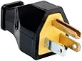Pass & Seymour SA399BKCC10 Residential Straight Blade Plug 15-Amp 125-volt Two Pole Three Wire, Black