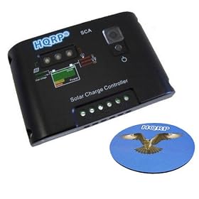 HQRP 10A Solar Panel Battery Charge Controller / Regulator 12V / 24V 10 Amp 150W with PWM Type of Charging plus HQRP Coaster