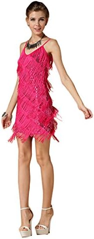 Gatsby Dress 1920s Pink Flapper Sexy Clubwear Embroidery Dress