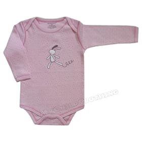 Dancing Bunny Organic Long Sleeve Snapsuit