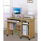 New Compact Computer Desk On Wheels