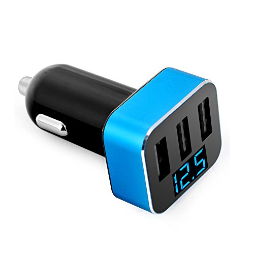 Car Charger, Dealgadgets intelligent 3.1 Amp/ 15.5 W 3 USB Portable Fast External Battery Pack Charger for iPhone 6 Plus, 6, 5,4, Samsung, LG, HTC, iPad iPod Touch