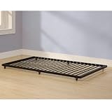 Twin Roll-Out Trundle Bed Frame - Black By Walker Edison