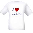I LOVE ELLA - Name-series - White T-shirt