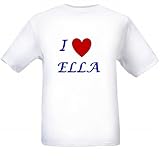 I LOVE ELLA - Name-series - White T-shirt