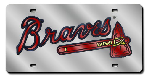 Atlanta Braves License Plate Cover (Silver)