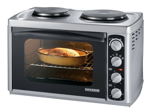 Severin KH 2049 Tisch-Backofen mit Kochplatten, silber / 2500 W