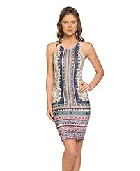 Polyester/Spandex General Print Evening Dress 