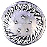 Goodyear GY-WC2015-1155 15'' Chrome and Lacquer ABS Plastic Universal Wheel Cover Set - Pack of 4