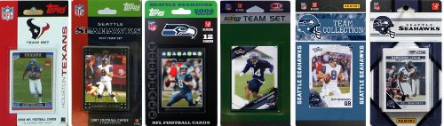 NFL Seattle Seahawks Six Different Licensed Trading Card Team Sets