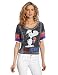Awake Couture Women's So Cool Snoopy Burnout Top, Charcoal, Large