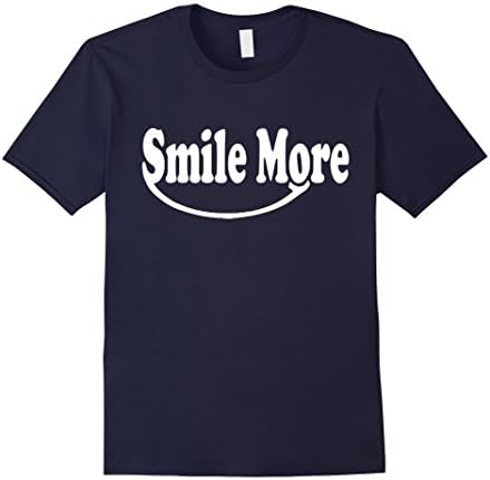 Men's Smile More TShirt Small Navy