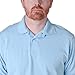 Hanes Men's Cotton-Blend EcoSmart Jersey Polo with Pocket Light Blue