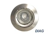 DIAG Professional Spot Einbauspot Halogen 1x50W GU/GZ 10 230V höhenverstellbar, chrom-satiniert