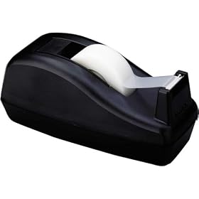 Scotch® Deluxe Desktop Tape Dispenser, C-40, Black, for 1 Inch Core Tapes