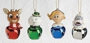 #!Cheap Set of 4 Rudolph and Friends Jingle Buddies Christmas Ornaments
