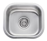 14 Inch Stainless Steel Undermount Single Bowl Kitchen / Bar / Prep Sink - 18 Gauge