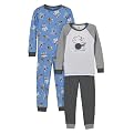 Toddler Boys' Just One Year 4pc Bear/Elephant Cotton PJ Set - Grey/Blue