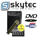 Review Skytronic  / Mobile PA sound system with radio microphone, DVD, USB and VGA
