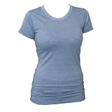 Fuschia Pink Solid color Classic Super soft 100% cotton longer womens and girls tee shirt.
