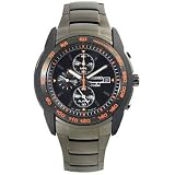 Seiko Mens All Black IP Sports Racing Chronograph Alarm Watch Model SNAB97P1 by Seiko