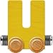 NameTrain Bright Letter Car U - Made in USA (Yellow)