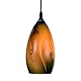 Checkolite 25306-36 Home Design Art Glass, 1-Light Pendant, Dark Bronze