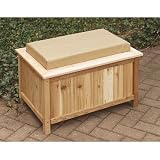 Cedar Storage Bench (Cedar w/ Natural Cushion) (Short - 18h x 28w x 19d)