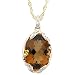 14K Two-Tone Gold Cinnamon Quartz and Diamond Pendant