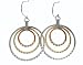 Sterlling Silver CZ Tri-Circle Earrings