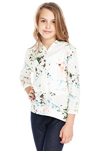 Chelsea Apparel- Girls Paint Splash Detail Hoodie Top MT1941