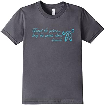 Kids Cinderella in Pointe Shoes Fitted Ballet Dancers T Shirt 12 Asphalt