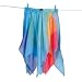 Blue and Rainbow Reversable Silk Skirt 100% Silk