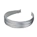 Ruched Satin Headband - Silver