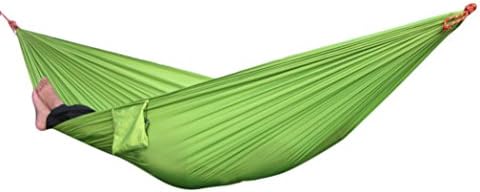 WantDo Outdoors Single Hammock Lightweight Indoor and Outdoor Nylon Parachute Hammocks for Camping, Backpacking & Travel.Multifunctional Durable Stronger(FruitGreen14)