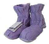 Lilac Corduroy Toasty Toes Boots: Microwaveable Wheat Bag Slippers Fragranced With Relaxing Lavender