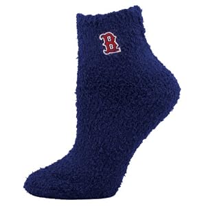 Click to buy Boston Red Sox Logo Merchandise: Ladies Navy Blue Sleepsoft Ankle Socks from Amazon!