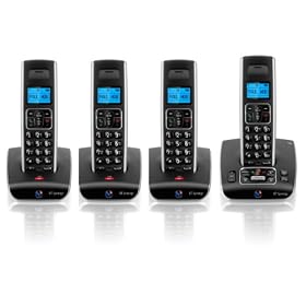 BT Synergy 5500 DECT Quad Cordless Phone with Answer Machine - Black / Silver