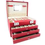 Coffret &agrave; Bijoux "La Diva" Rouge