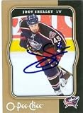 Jody Shelley autographed Hockey Card (Columbus Blue Jackets) 2007-2008 O-Pee-Chee