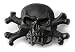 BLACK SKULL CROSSBONES Belt Buckle Powdercoat Rogue