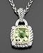 14k Gold & Sterling Silver Green Amethyst (9-9/10 ct. t.w.) & Diamond (1/4 ct. t.w.) Pendant