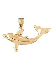 CleverEves 14K Gold Pendant Dolphins 5 - Gram(s)