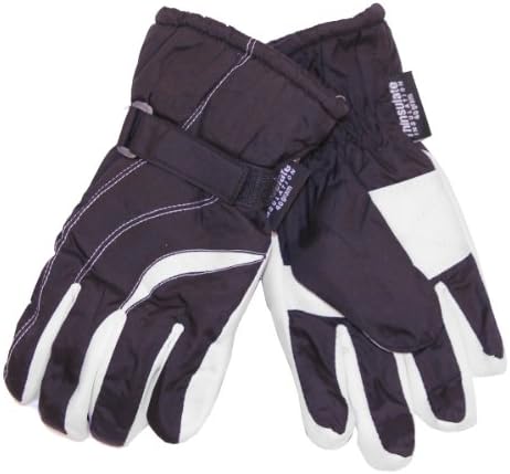 Girl's Thinsulate Lined Winter Gloves - Black - 7-14