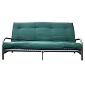 Metal Round Arm Futon Combo - Silver/ Green (Full)