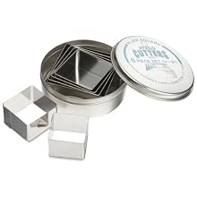 Ateco 6 Piece Plain Square Cutter Set