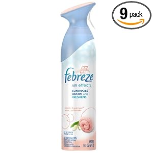 Febreze Air Effects, Powder & Pamper, 9.7-Ounce (Pack of 9)