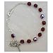 STERLING SILVER WOMENS ROSARY BRACELET GARNET title=
